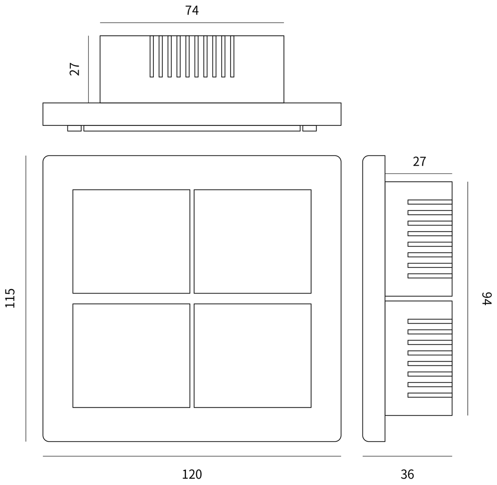多重智能開關 四開