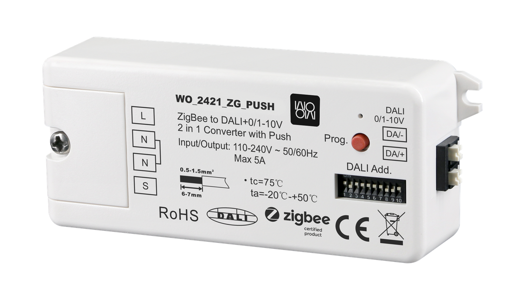 智能ZIGBEE+Push to DALI+0/1-10V 轉換器