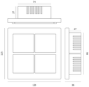 多重智能開關 四開