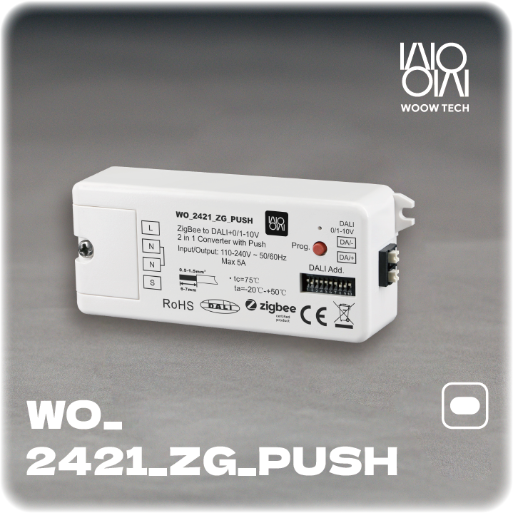 智能ZIGBEE+Push to DALI+0/1-10V 轉換器